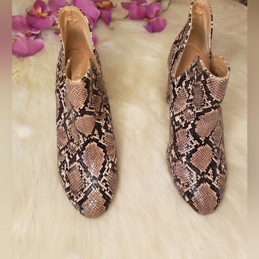 🆕️ Lane Bryant Dream Cloud 11 Wide Width Women's Snakeskin Cutout Ankle Booties - Picture 5 of 12